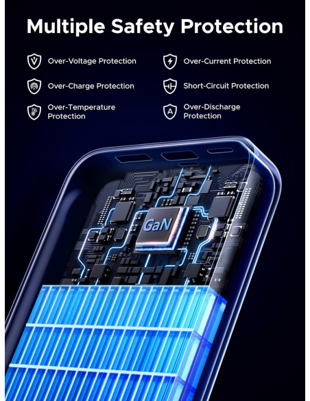 POWER BANK Ugreen "PB505", 20000mAh, 20W, 1 x USB Type-C input/output, cablu USB Type-C integrat, gri "45762"