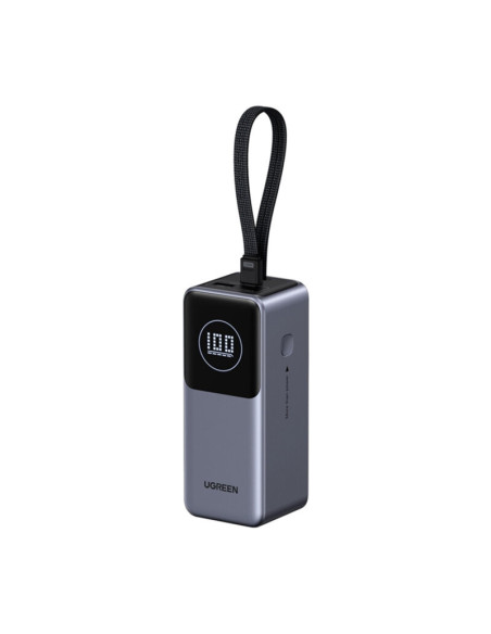 POWER BANK Ugreen "PB723", 20000mAh, 130W PD3.0, 1 x USB, 1 x USB Type-C, 1 x USB Type-C integrat, display, gri, "55365B"