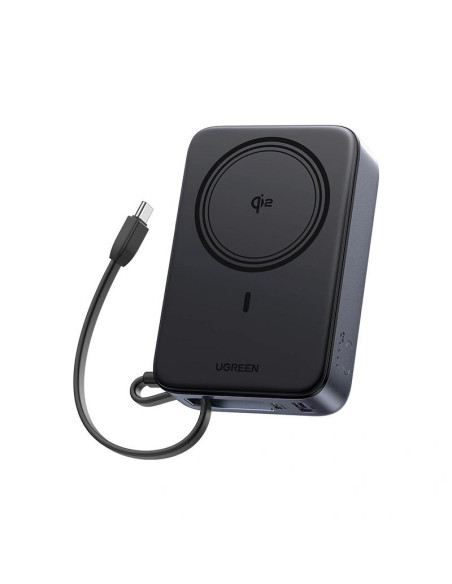 POWER BANK Ugreen "PB567", 20000mAh, 30W PD3.0 , 1 x USB, 1 x USB Type-C, incarcare magnetica 15W, 1 x USB Type-C cablu integrat