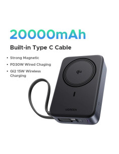 POWER BANK Ugreen "PB567", 20000mAh, 30W PD3.0 , 1 x USB,... 2