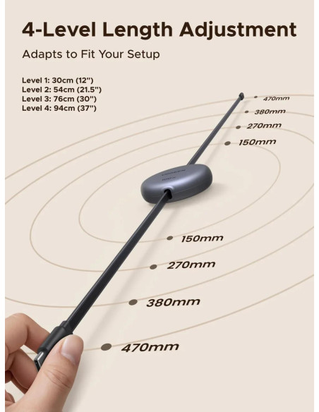 CABLU alimentare si date Ugreen, "L531", Fast Charging Data Cable pt. smartphone, USB Type-C la USB Type-C 100W, retractabil 1m,