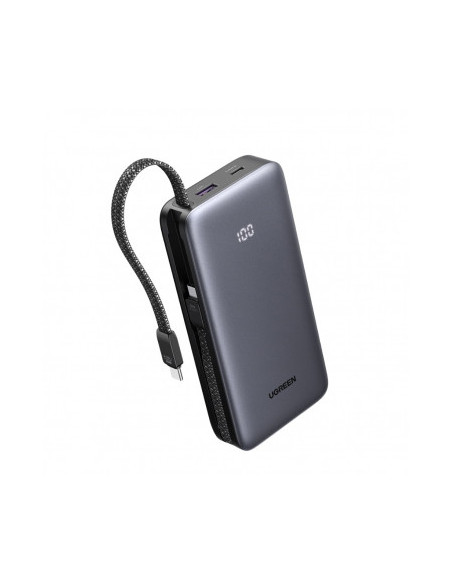 POWER BANK Ugreen "PB528", 20000mAh, 30W, 1 x USB, 1 x USB Type-C, 2 x USB Type-C integrat, gri, "55985B"