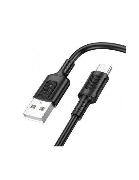 CABLU alimentare si date Borofone "BX111", Charging Data Cable pt. smartphone, USB la USB Type-C, 3A, 1m, negru "6941991115080"