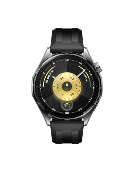 Smartwatch Watch GT 6, 41MM, Black Stainless Steel Case, Black Fluoroelastomer Strap "55020FTR"