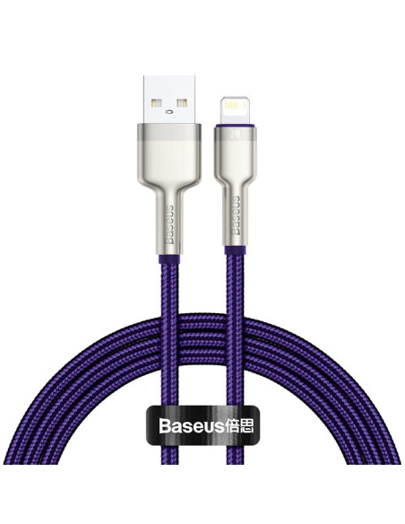 CABLU alimentare si date Baseus Cafule Metal, Fast Charging Data Cable pt. smartphone, USB la Lightning Iphone 2.4A, braided, 1m