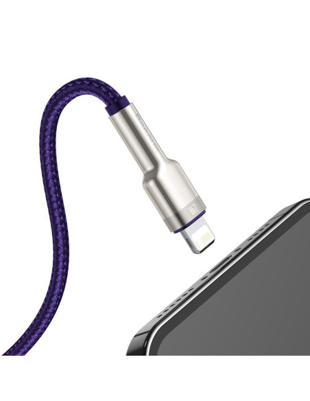 CABLU alimentare si date Baseus Cafule Metal, Fast Charging Data Cable pt. smartphone, USB la Lightning Iphone 2.4A, braided, 1m
