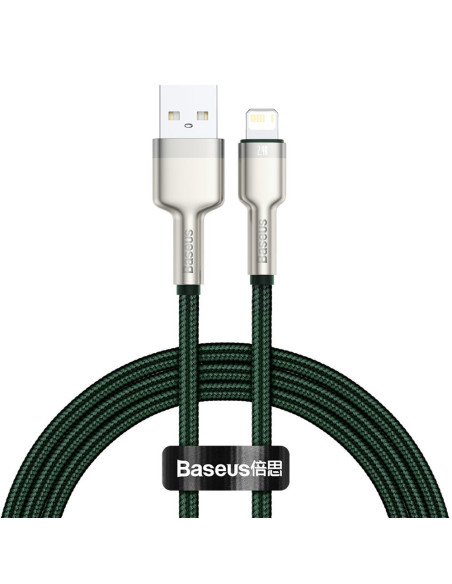 CABLU alimentare si date Baseus Cafule Metal, Fast Charging Data Cable pt. smartphone, USB la Lightning Iphone 2.4A, braided, 1m