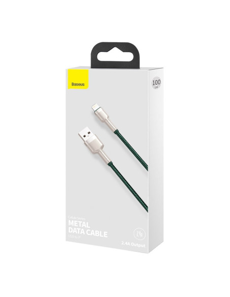 CABLU alimentare si date Baseus Cafule Metal, Fast Charging Data Cable pt. smartphone, USB la Lightning Iphone 2.4A, braided, 1m