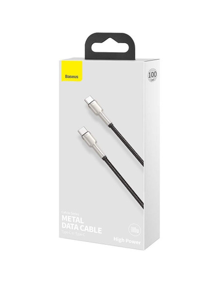 CABLU alimentare si date Baseus Cafule Metal, Fast Charging Data Cable pt. smartphone, USB Type-C la USB Type-C 100W, braided, 2
