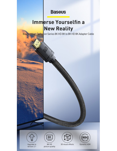 CABLU video Baseus High Definition, HDMI(T) la...