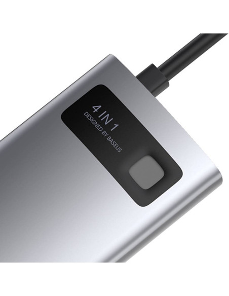DOCKING Station Baseus Metal Gleam,conectare PC USB-C, USB 3.0x1 USB 2.0x1 USB Type C x 1 PD 100W 5V/9V/ 4.5V/20V 5A (Max) HDMI