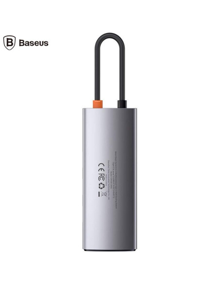 DOCKING Station Baseus Metal Gleam,conec PC USB-C, USB 3.0x3, RJ-45 Gigabit LANx1, USB-Cx1 PD 100W 5V/9V/14.5V/20V 5A (Max.), HD