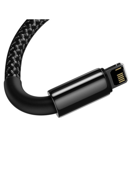 CABLU alimentare si date Baseus Tungsten Gold,Fast Charging Data Cable pt. smartphone,USB la Lightning 2.4A, braided,2m, reziste
