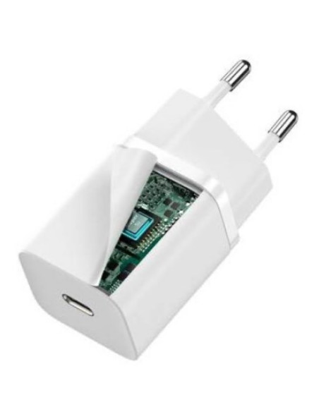 INCARCATOR retea Baseus Super Si, Quick Charge 30W, 1 x USB Type-C 5V/3A, alb "CCSUP-J02" - 6953156205079