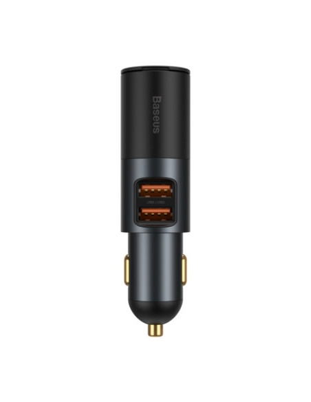 INCARCATOR auto Baseus Share Together, 2 x USB Output 5V/3A, 1 x bricheta auto, total output 120W, pt. bricheta auto, gri "CCBT-