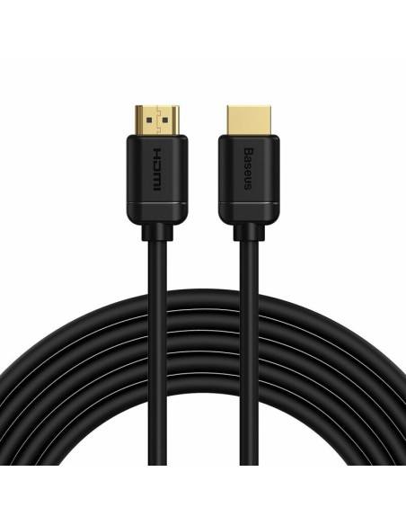 CABLU video Baseus HD Series, HDMI (T) la HDMI (T), rezolutie maxima 4K UHD (3840 x 2160) la 30 Hz, conectori auriti, 5m, negru