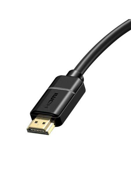 CABLU video Baseus HD Series, HDMI (T) la HDMI (T), rezolutie maxima 4K UHD (3840 x 2160) la 30 Hz, conectori auriti, 5m, negru