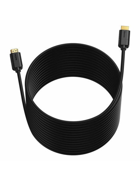 CABLU video Baseus HD Series, HDMI (T) la HDMI (T), rezolutie maxima 4K UHD (3840 x 2160) la 30 Hz, conectori auriti, 5m, negru
