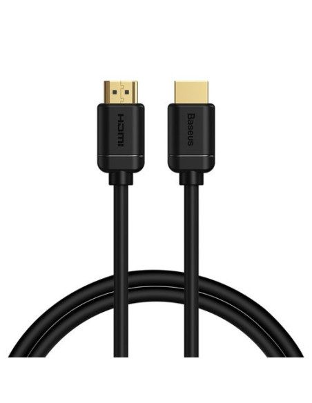 CABLU video Baseus HD Series, HDMI (T) la HDMI (T), rezolutie maxima 4K UHD (3840 x 2160) la 30 Hz, conectori auriti, 8m, negru