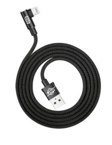 CABLU alimentare si date Baseus MVP, Fast Charging Data Cable pt. smartphone, USB la Lightning iPhone 2A unghi 90 grade, brodat,