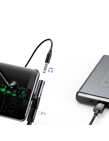 ADAPTOR Incarcare si audio Baseus, 1 x USB...
