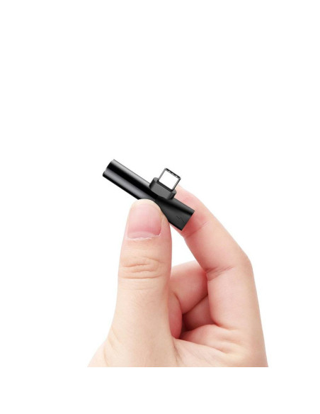 ADAPTOR Incarcare si audio Baseus, 1 x USB Type-C (T) la 1 x USB Type-C (M) si 1 x Jack 3.5mm (M), negru "CATL41-01" - 695315628