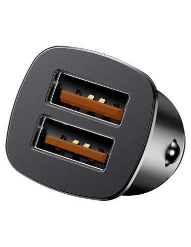 INCARCATOR AUTO Baseus Metal, QC3.0, 2 x USB,...