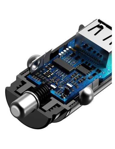 INCARCATOR AUTO Baseus Metal, QC3.0, 2 x USB,...