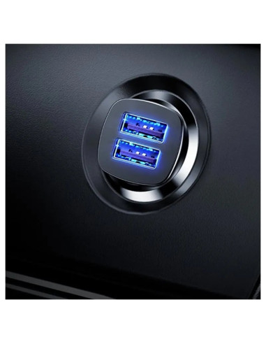 INCARCATOR AUTO Baseus Metal, QC3.0, 2 x USB,...