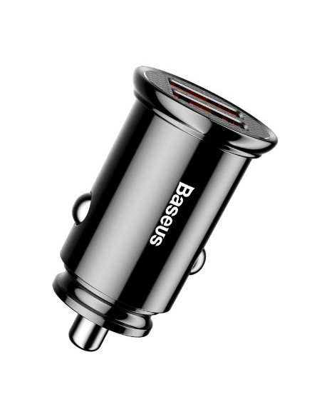 INCARCATOR auto Baseus Circular Plastic, Quick Charge 30W, 2 x USB Output 4.5V/5A, pt. bricheta auto, negru "CCALL-YD01" - 69531