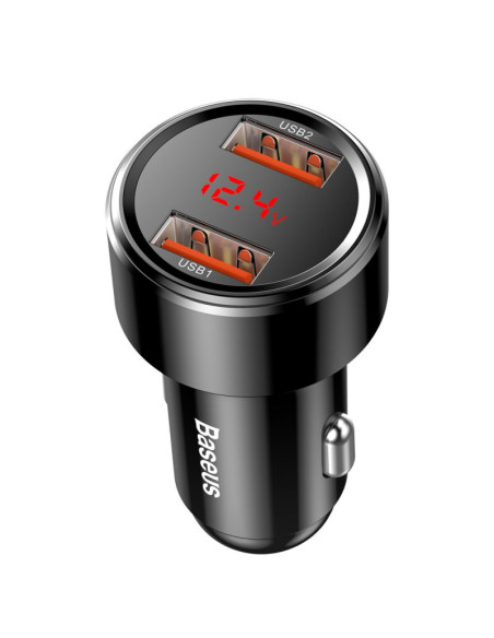 INCARCATOR auto Baseus Magic Series, pt. bricheta auto, digital display, 1 x USB max. 3A si 1 x USB Type-C max 5V/3A, total outp