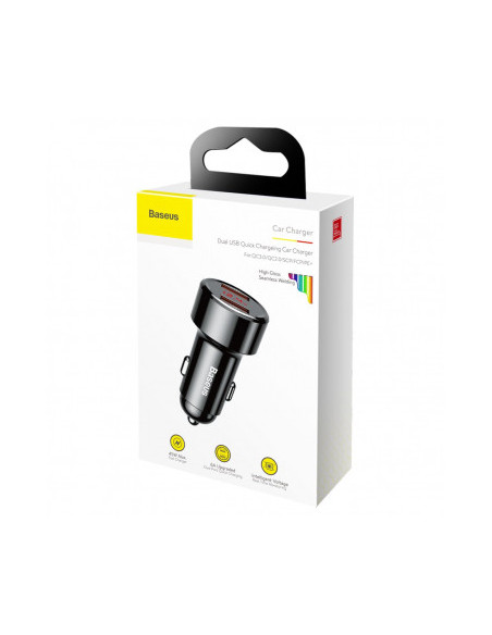 INCARCATOR auto Baseus Magic Series, pt. bricheta auto, digital display, 1 x USB max. 3A si 1 x USB Type-C max 5V/3A, total outp