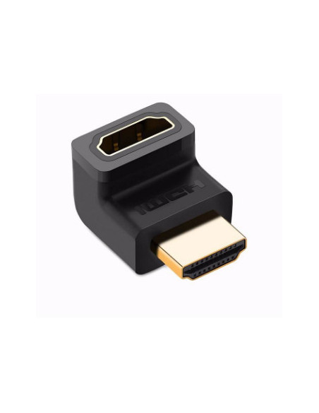 ADAPTOR video Ugreen, "HD112" cupla extender HDMI (T) la HDMI (M), 90 grade sus, rezolutie maxima 4K UHD (3840 x 2160) la 60 Hz,