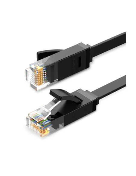 PATCH CORD UTP Ugreen Cat6, "NW102" fire din cupru, flat cable, viteza maxima 1 Gbps, 3m, negru "50175" - 6957303851751