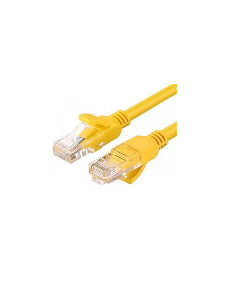 PATCH CORD UTP Ugreen Cat5e, "NW103" fire din cupru, viteza maxima 100 Mbps, 1m, galben "11230" - 6957303882304