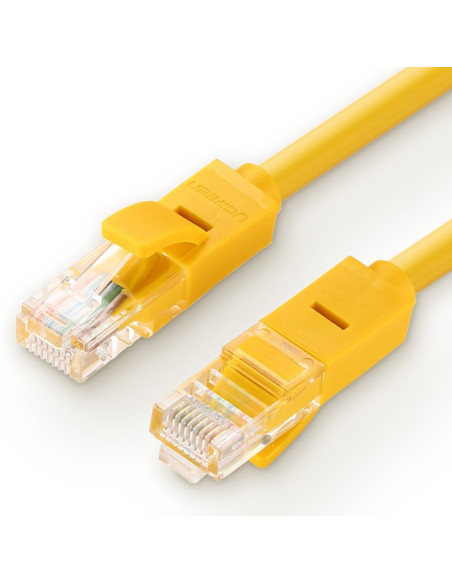 PATCH CORD UTP Ugreen Cat5e, "NW103" fire din cupru, viteza maxima 100 Mbps, 3m, galben "11232" - 6957303882328