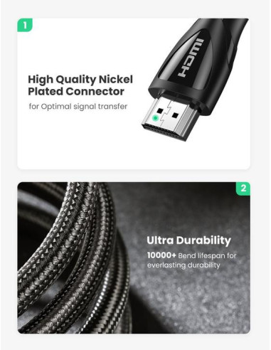 CABLU video Ugreen, "HD140" HDMI (T) la HDMI...