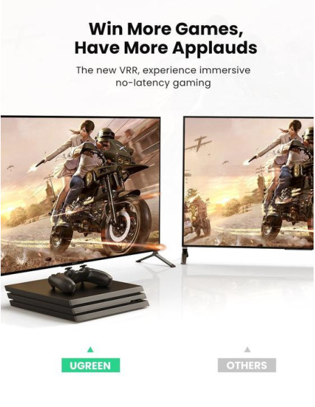 CABLU video Ugreen, "HD140" HDMI (T) la HDMI (T), HDMI 2.1, 8K la 60Hz, lungime 3m, braided, negru "80404" - 6957303884049