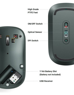 MOUSE Ugreen, "MU001" PC sau NB, wireless 2.4GHz, optic,... 2