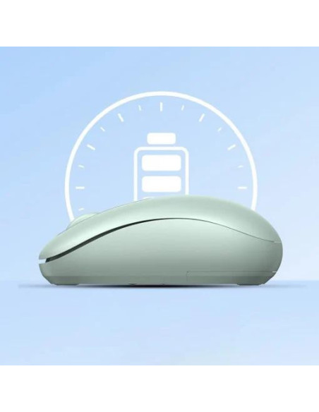 MOUSE Ugreen, "MU105" PC sau NB, wireless 2.4GHz, optic, 3/1 butoane/scroll, 2400 dpi, include baterie, verde "90672" - 69573038
