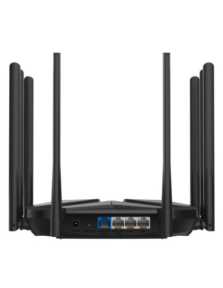 ROUTER MERCUSYS wireless 6000Mbps, 3 porturi LAN Gigabit, 1 port WAN 2.5 Gigabit, Dual Band AX6000 8 x antene externa, Wi-Fi 6,