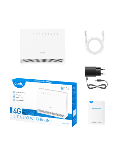 CUDY N300 Wi-Fi 4G LTE-Cat4 Router "LT400E"