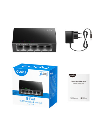 CUDY 5-Port 10/100 Mbps Metal Switch "FS105"