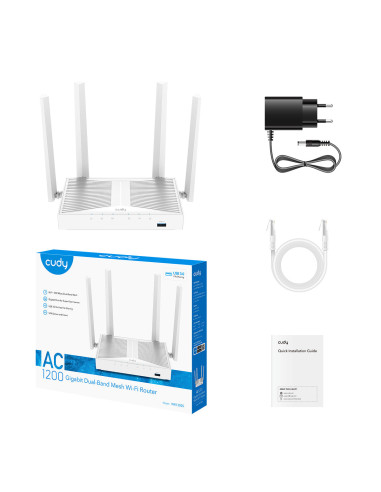 Cudy AC1200 Gigabit Wi-Fi Mesh Router with USB...