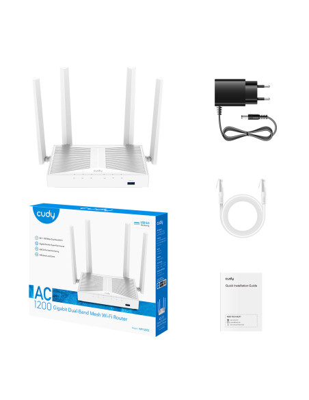 Cudy AC1200 Gigabit Wi-Fi Mesh Router with USB "WR1300S"