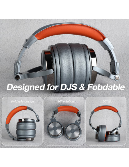 Casca OneOdio cu fir detasabil, tip over ear, utilizare profesionala, DJ, conectare prin Jack 3.5 mm Jack 6.35 mm, difuzor 50 mm