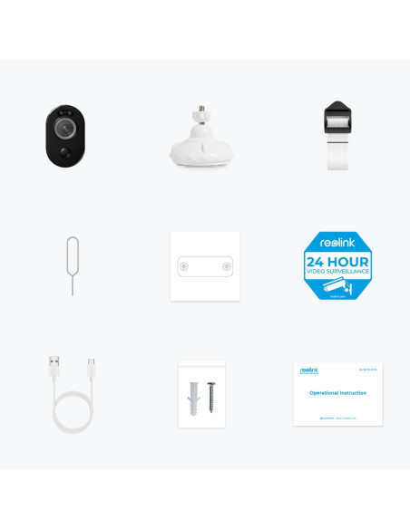 Camera de supraveghere Reolink Argus Series B350 Smart 4K 8MP Standalone Wire-Free Camera with 5/2.4GHz Dual-Band WiFi, White "B