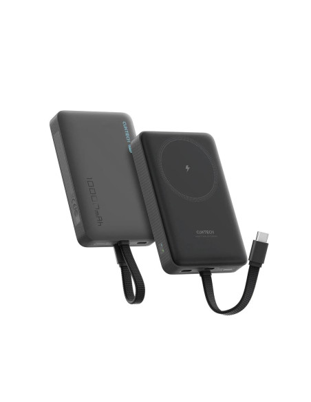 POWER BANK Cuktech Magnetic, 10000mAh, 20W, cablu integrat USB Type-C, gri "CKWPB100LGLBK"
