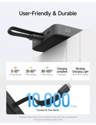 POWER BANK Cuktech Magnetic, 10000mAh, 20W,...