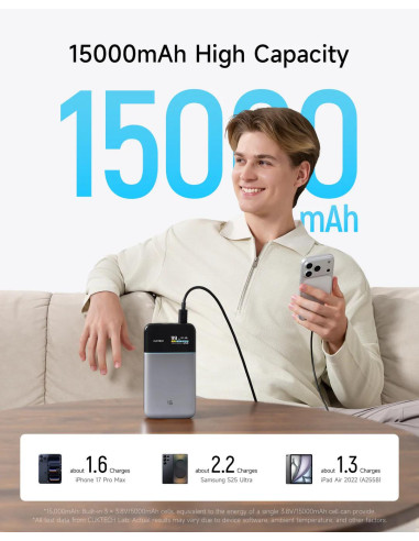 POWER BANK Cuktech 15 Power Bank Air, 15000mAh,...